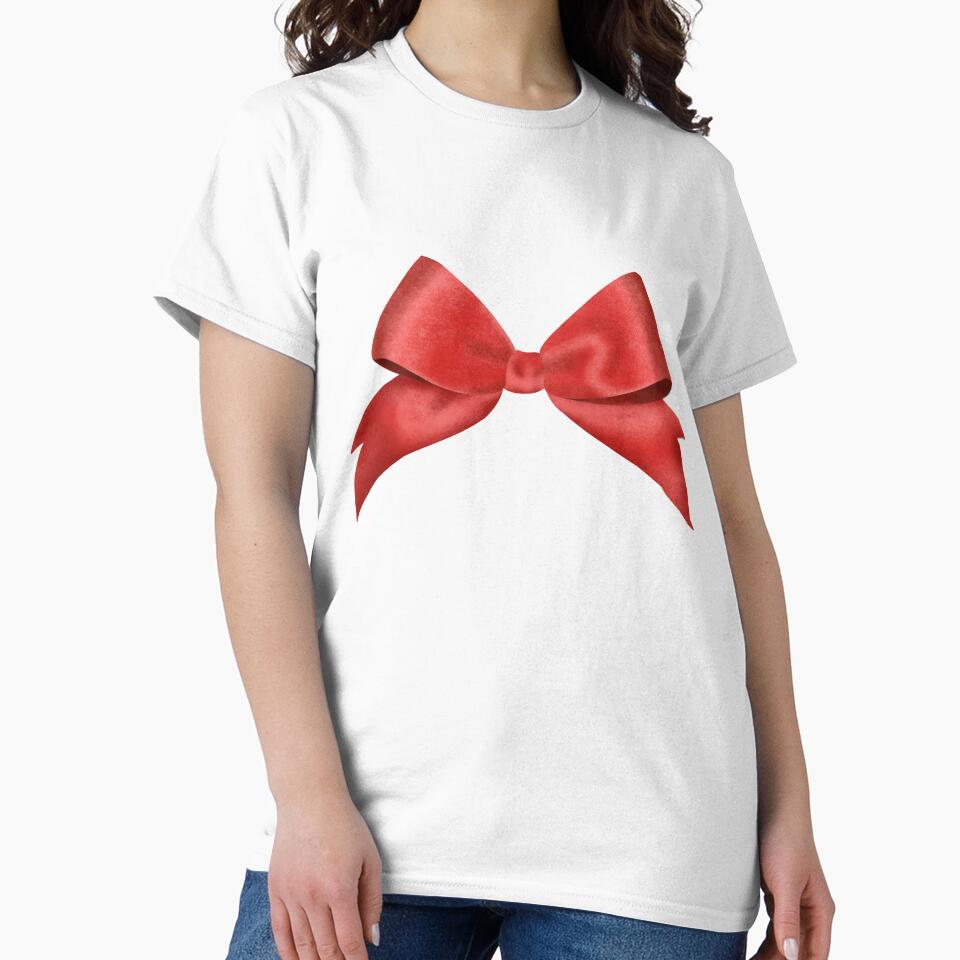 Elegant red ribbon bow illustration by Grin Katalina Floral Patterns & Cozy Art