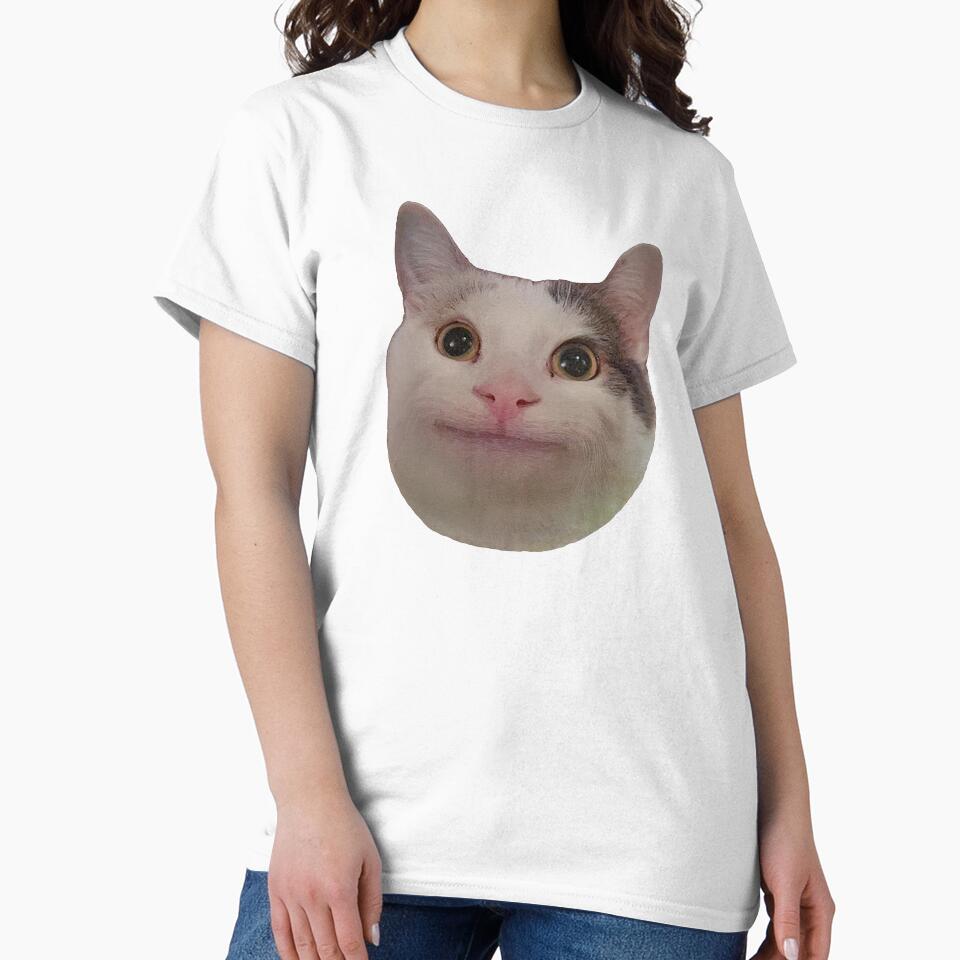 Smiling Beluga Cat Meme Face by fomodesigns
