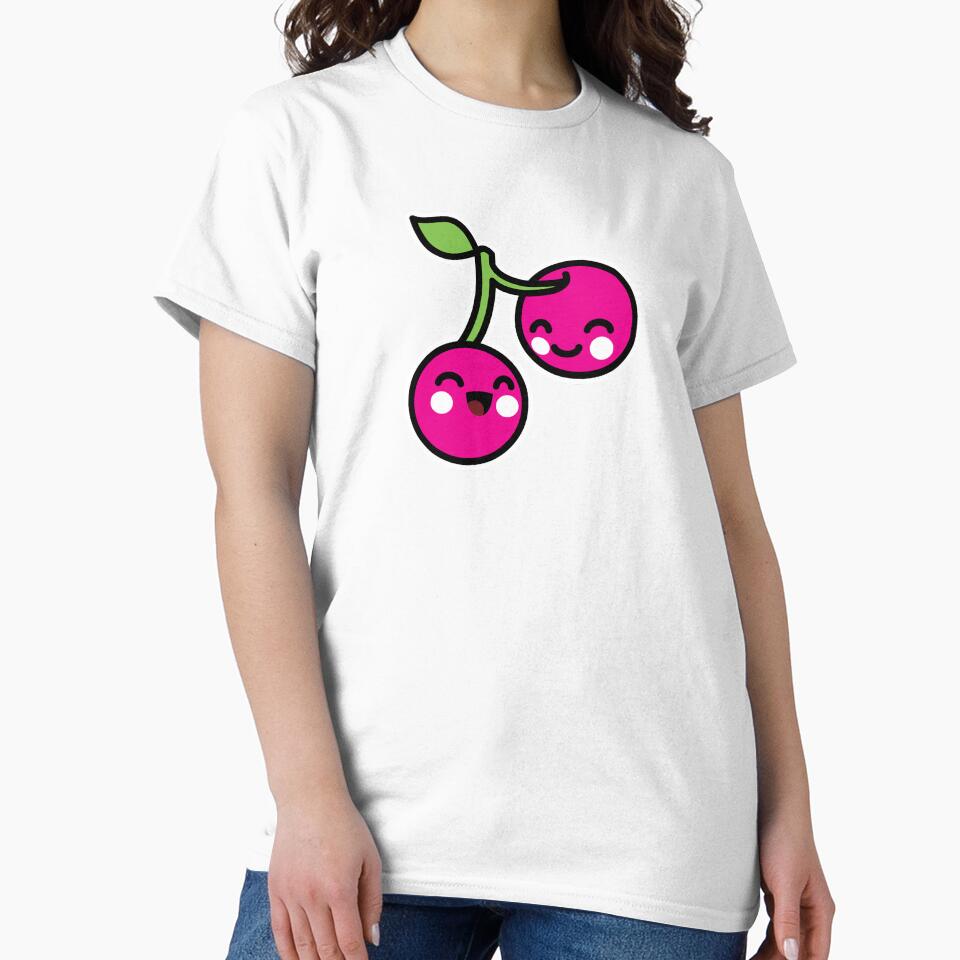 Cute Kawaii Cherry Fruit Happy Face by KawaiiStickers-