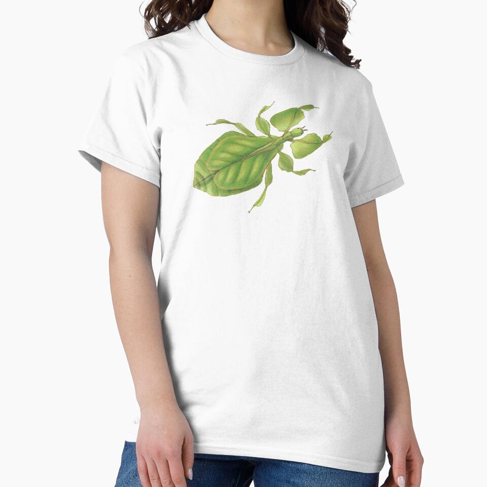 Vintage Scientific Illustration of a Leaf Insect by bookishneighbor