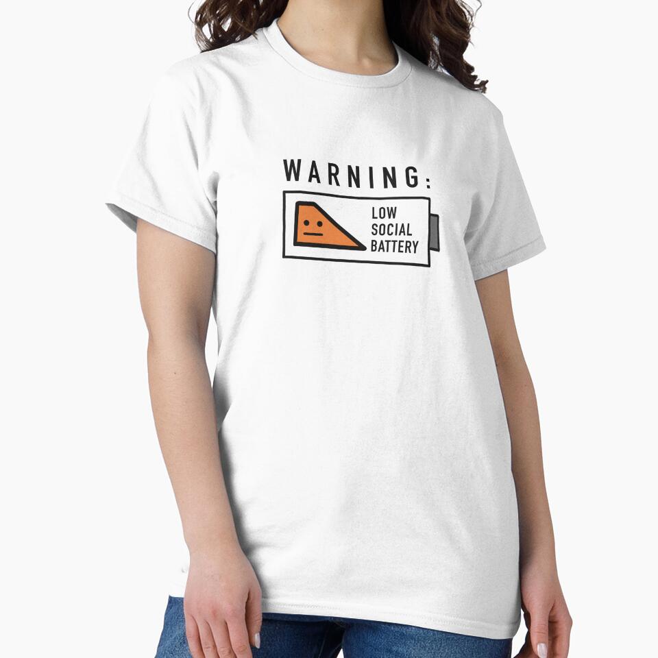 Warning: Low Social Battery by AngelDigitalArt