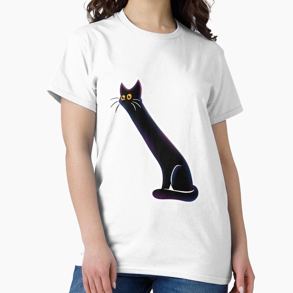 Long Black Cat Meme by opalcoart