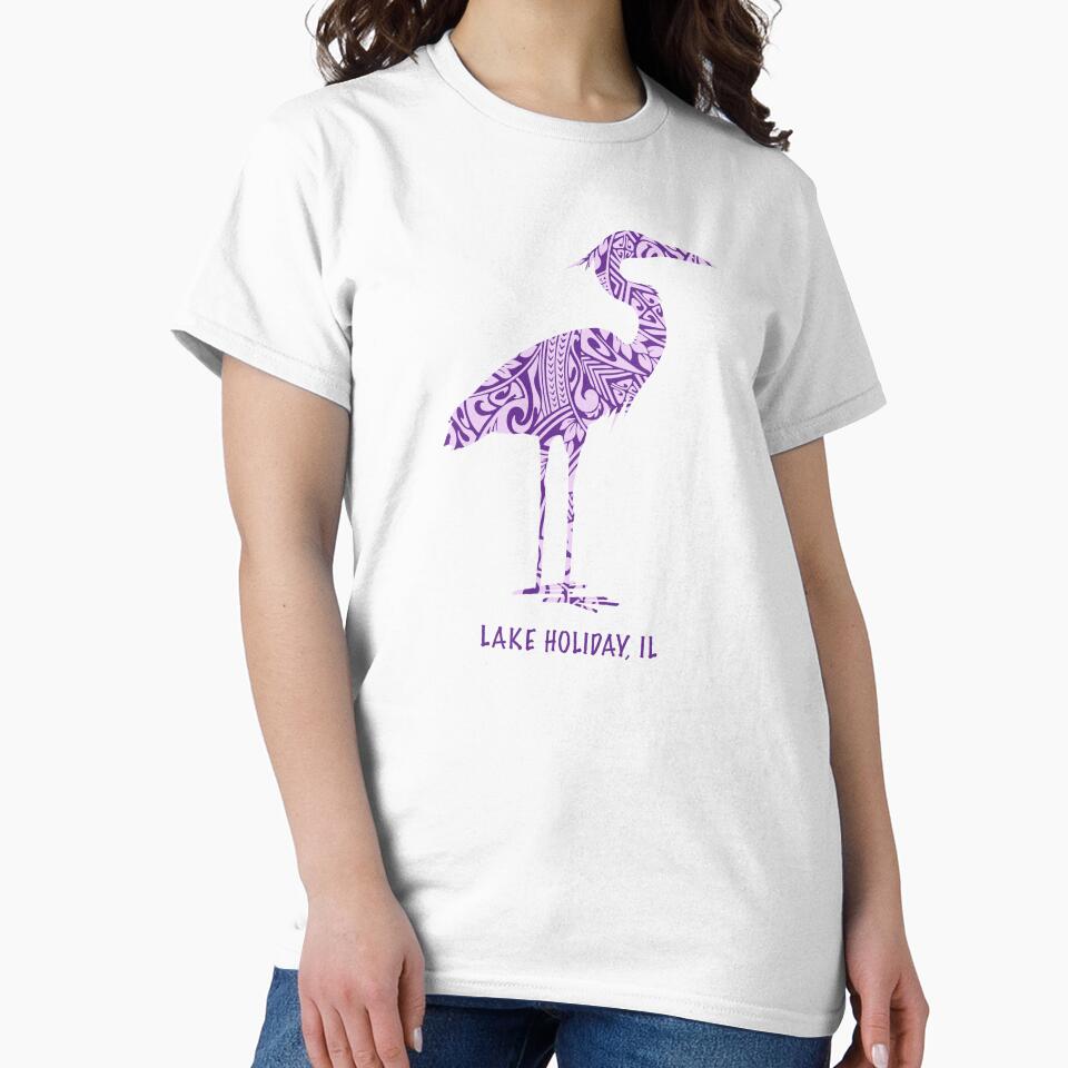 Lake Holiday - Great Blue Heron Tribal - Lavender by BlueSkyTheory