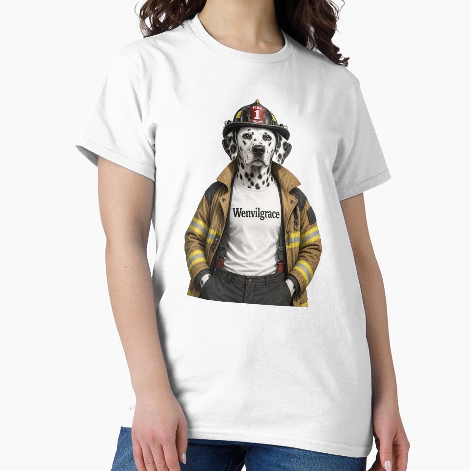 Firefighter Dalmatian Gift by Wenvilgrace