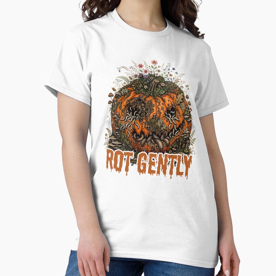 Rot Gently Rotting Pumpkin Mushrooms Bugs Cottagecore Halloween Art Goblincore by Neurospicy Trolls