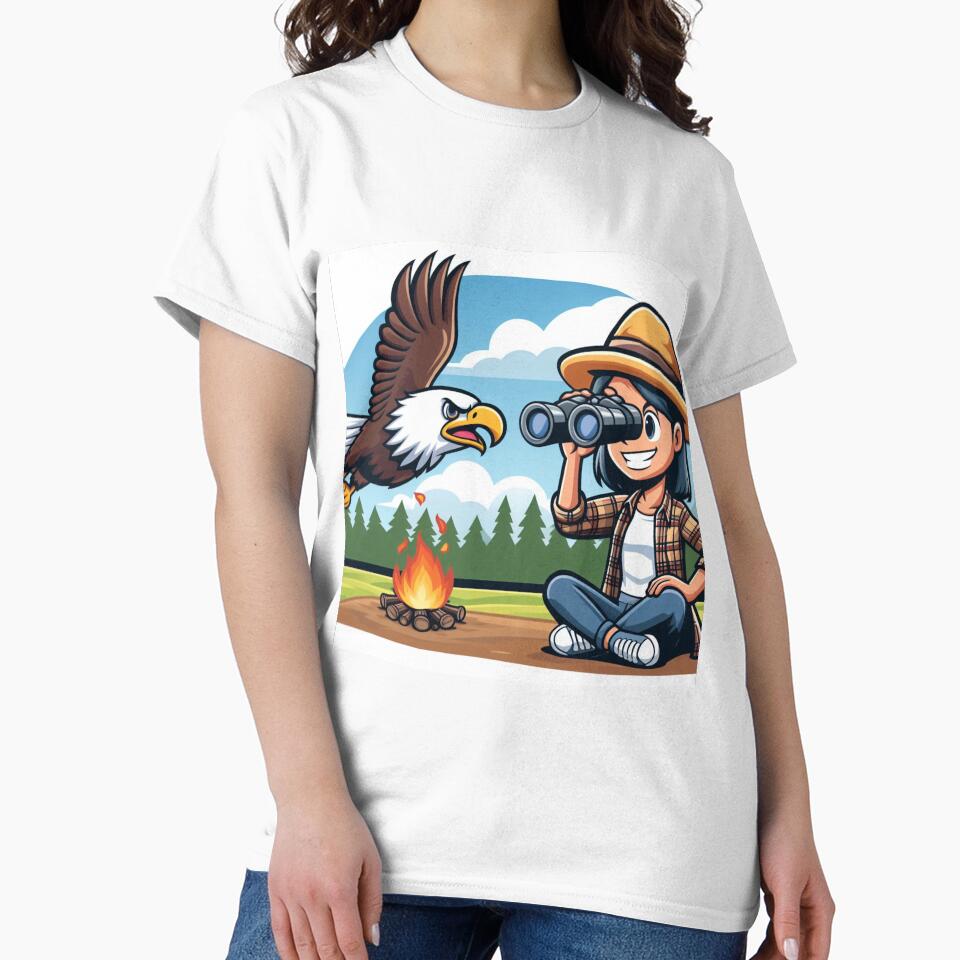 Bird Watcher and a bald eagle by Roberto Almeida