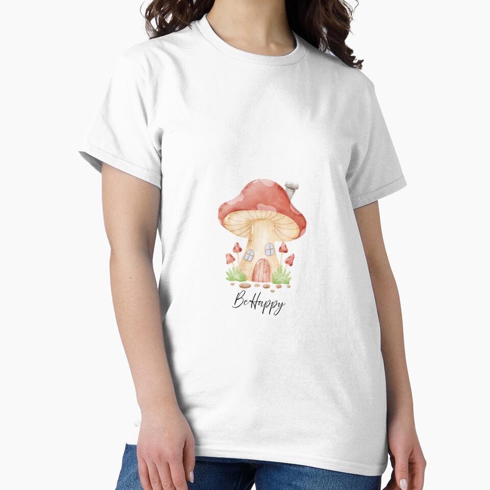 Cute Mushroom Graphic Tee | Nature Lover Forest Aesthetic Shirt by Ishi Art Studio