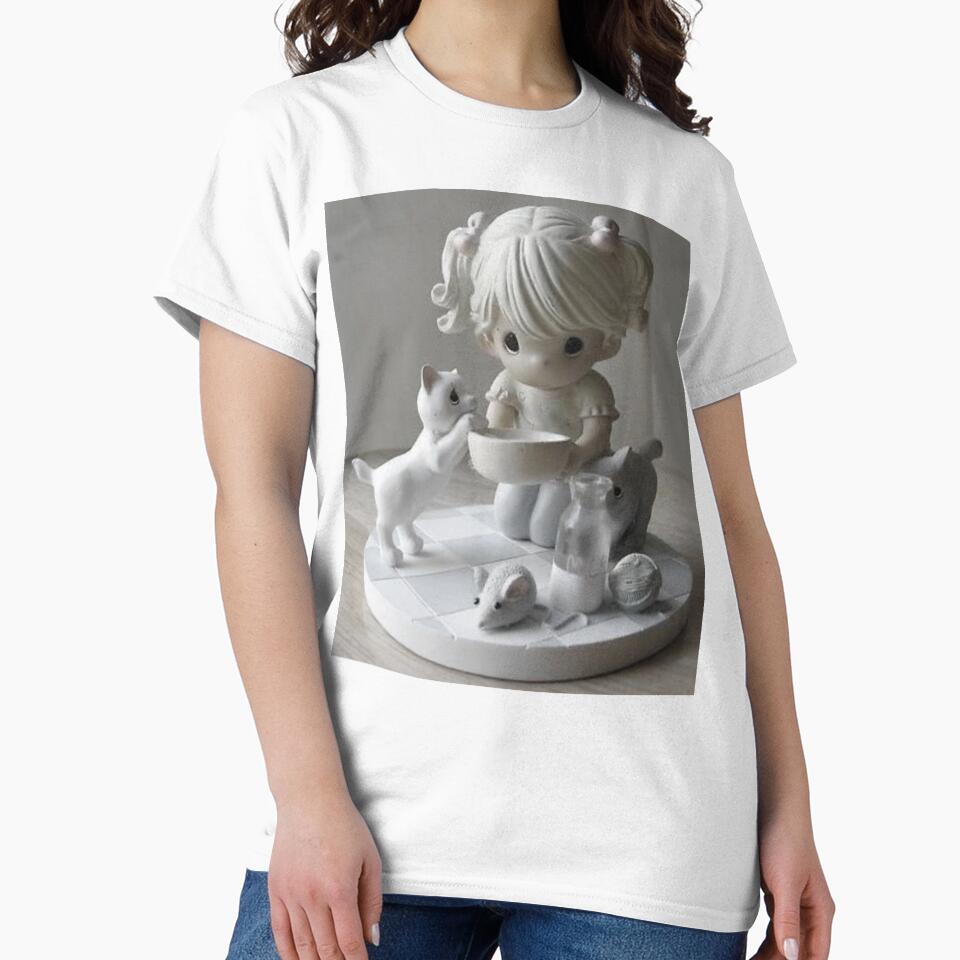 Precious Moments Girl and Cat by cringette
