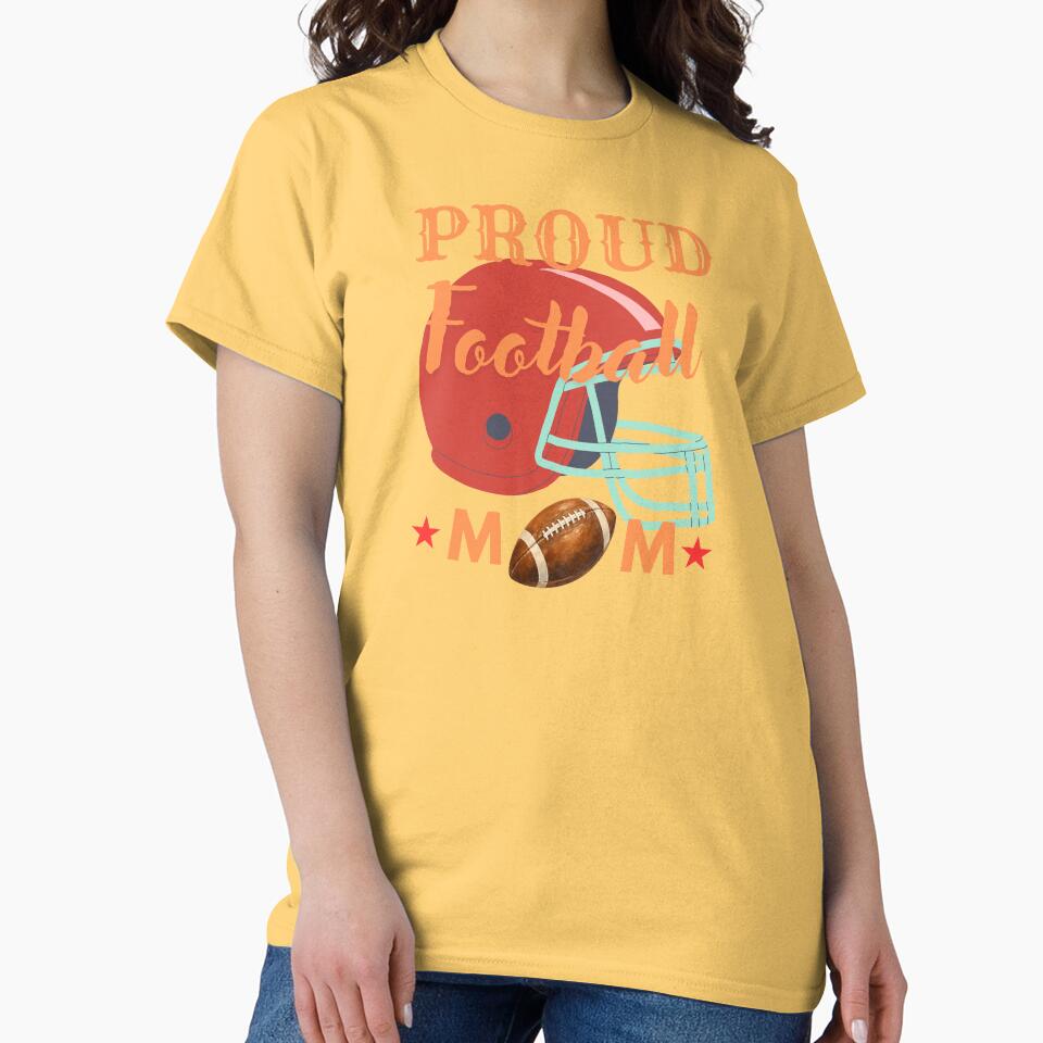 Proud Football Mom Cute Sports Season Design by Evelashop