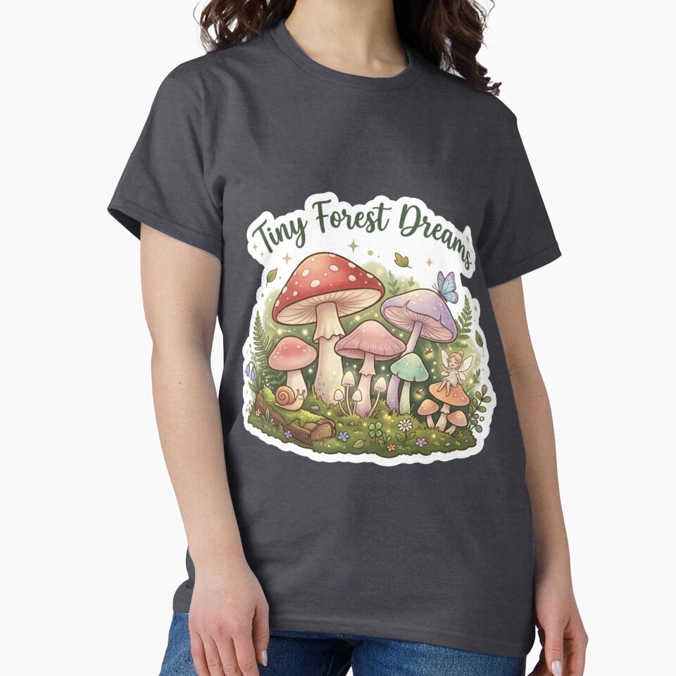 Tiny Forest Dreams Mushroom Sticker | Cute Cottagecore Aesthetic Fairy Mushrooms | Whimsical Nature Art by Velmora Studio