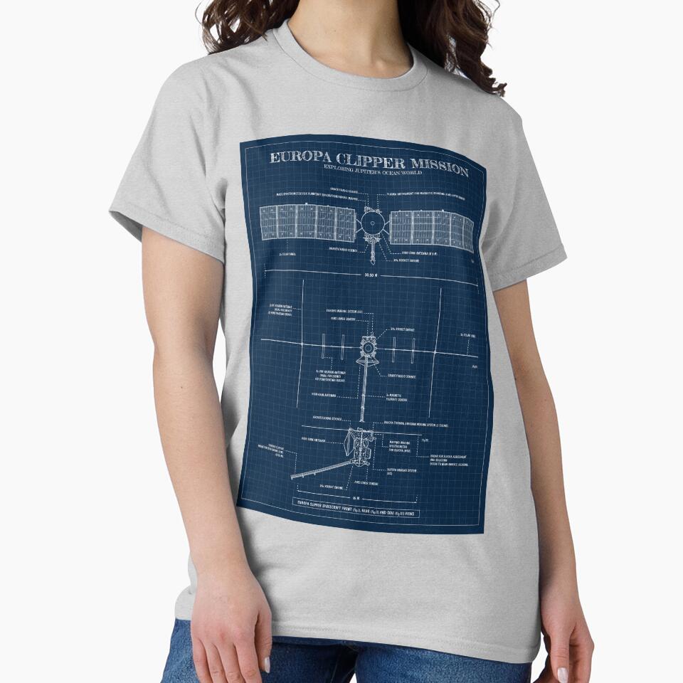 Europa Clipper Mission (Navy Blueprint) by BGALAXY Unisex