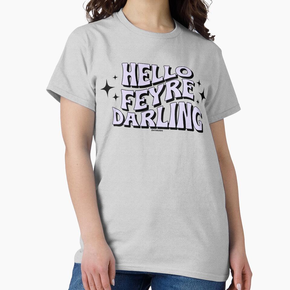 Hello Feyre Darling / Purple Acotar Bookish Aesthetic Merch for Kindle Lovers Rhysand Feyre Suriel Romance Tbr Booktok by Latinoladas
