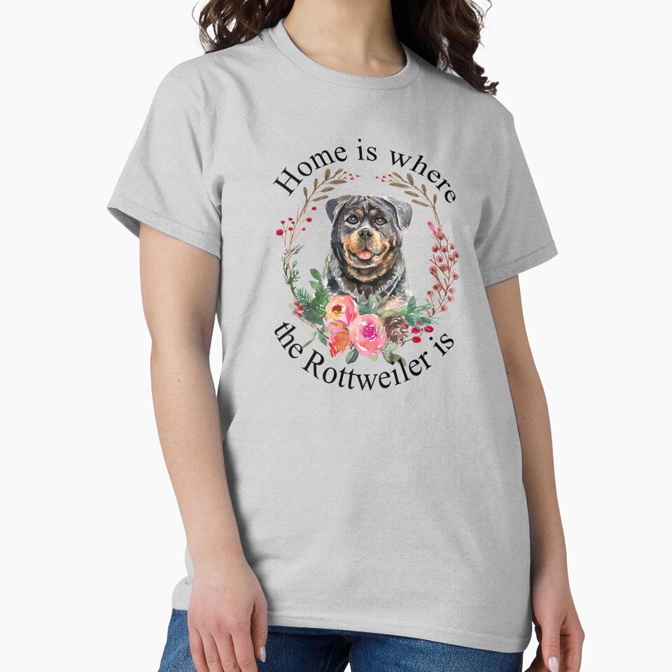 Home is Where the Rottweiler is, Sticker T-Shirt Laptop Water Bottle by StickerArtwork