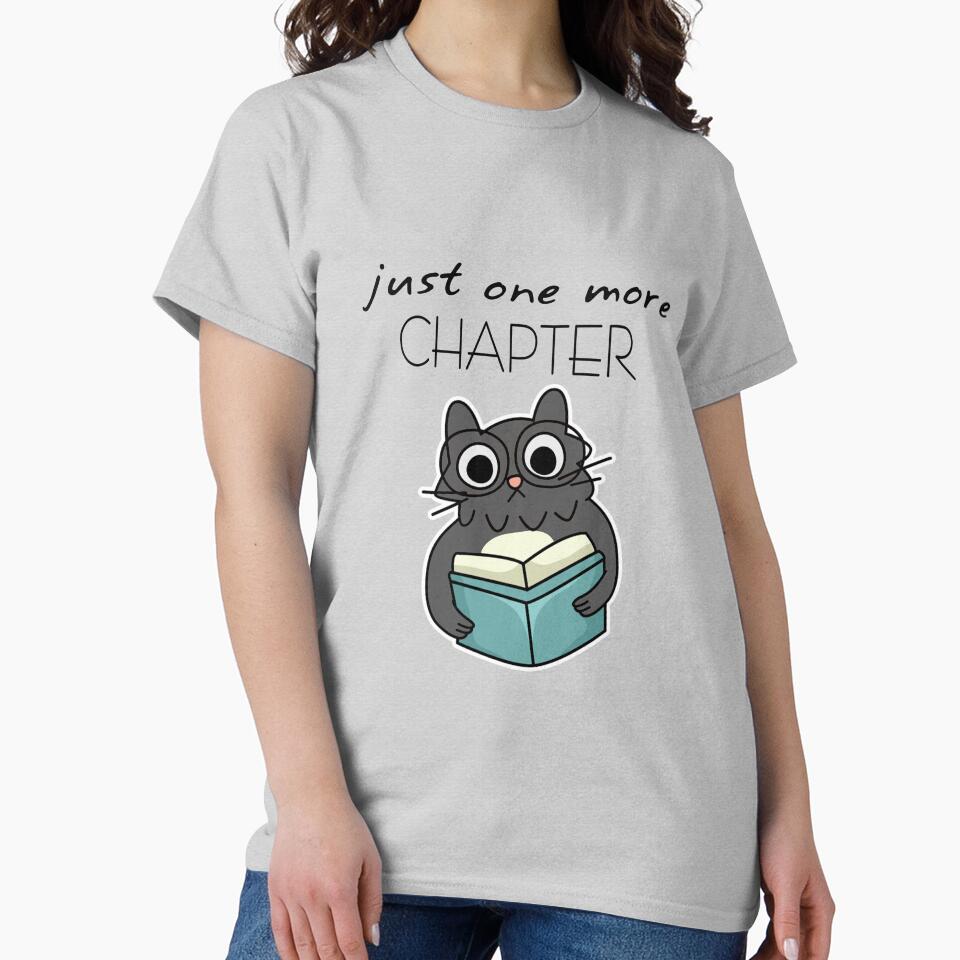 Just One More Chapter Funny Cat Reading Book by intervd257