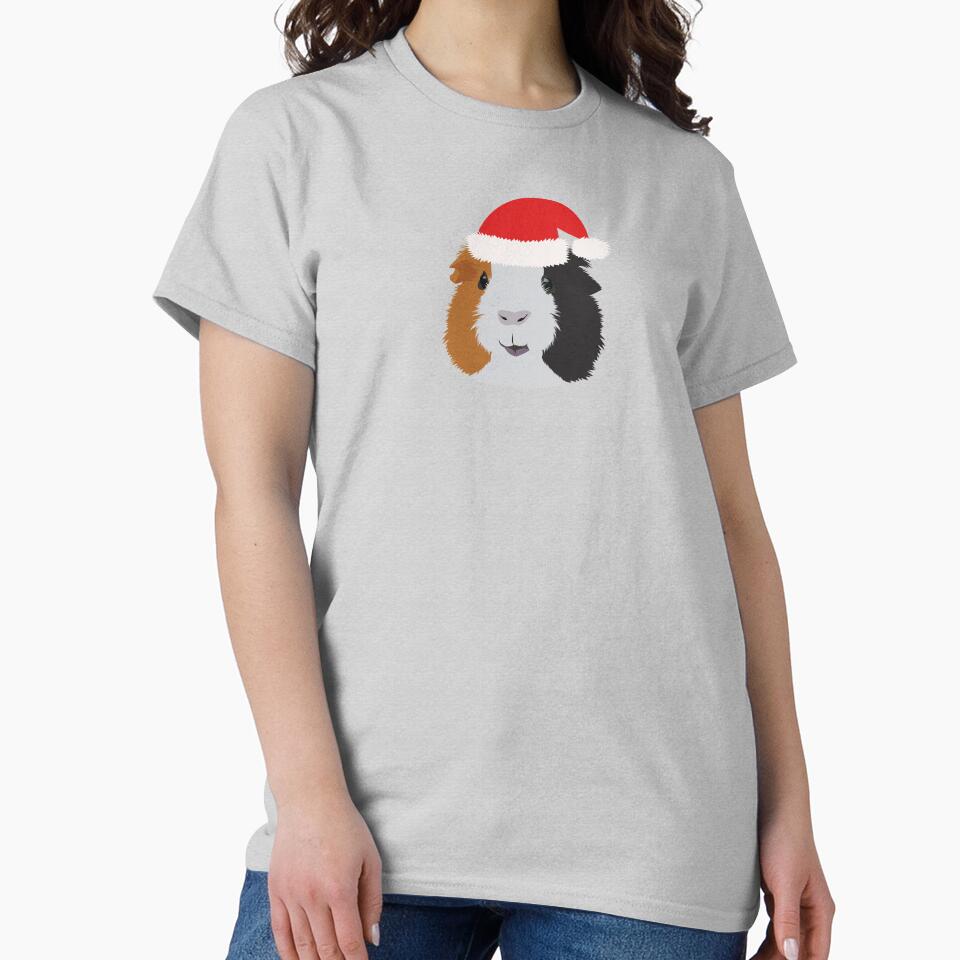 Guinea Pig Wearing a Santa Hat by KCPetPortraits