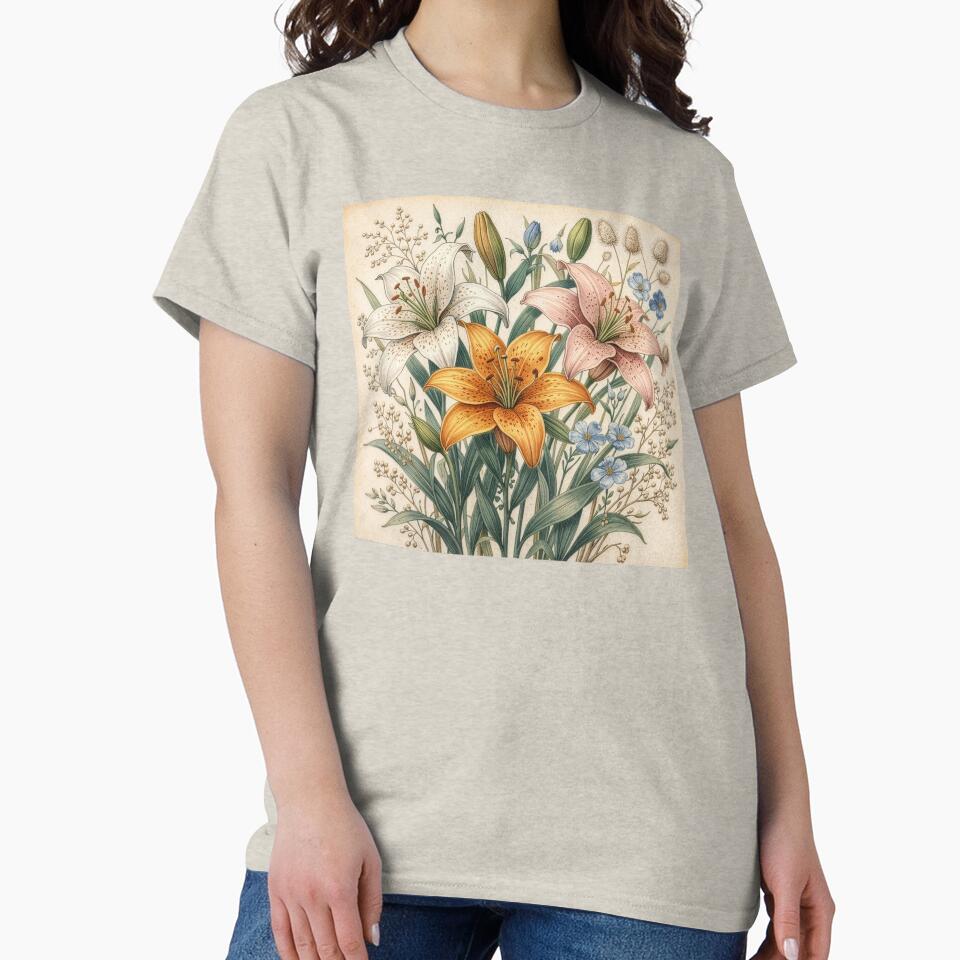 Vintage Lily Botanical Illustration by Rutvain