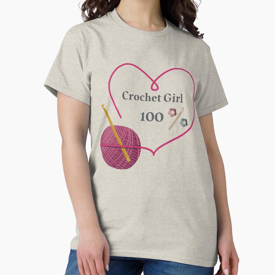 Crochet Girl 100% Cute Yarn Heart Design by DIA PRODUCTIONS