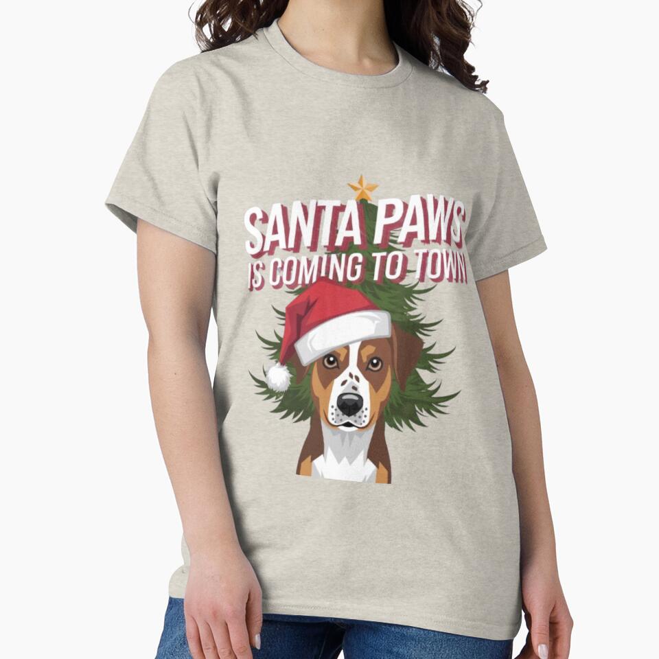 Cute Christmas Dog/Santa Paws is Coming to Town/Christmas Dog by RadiantRoost