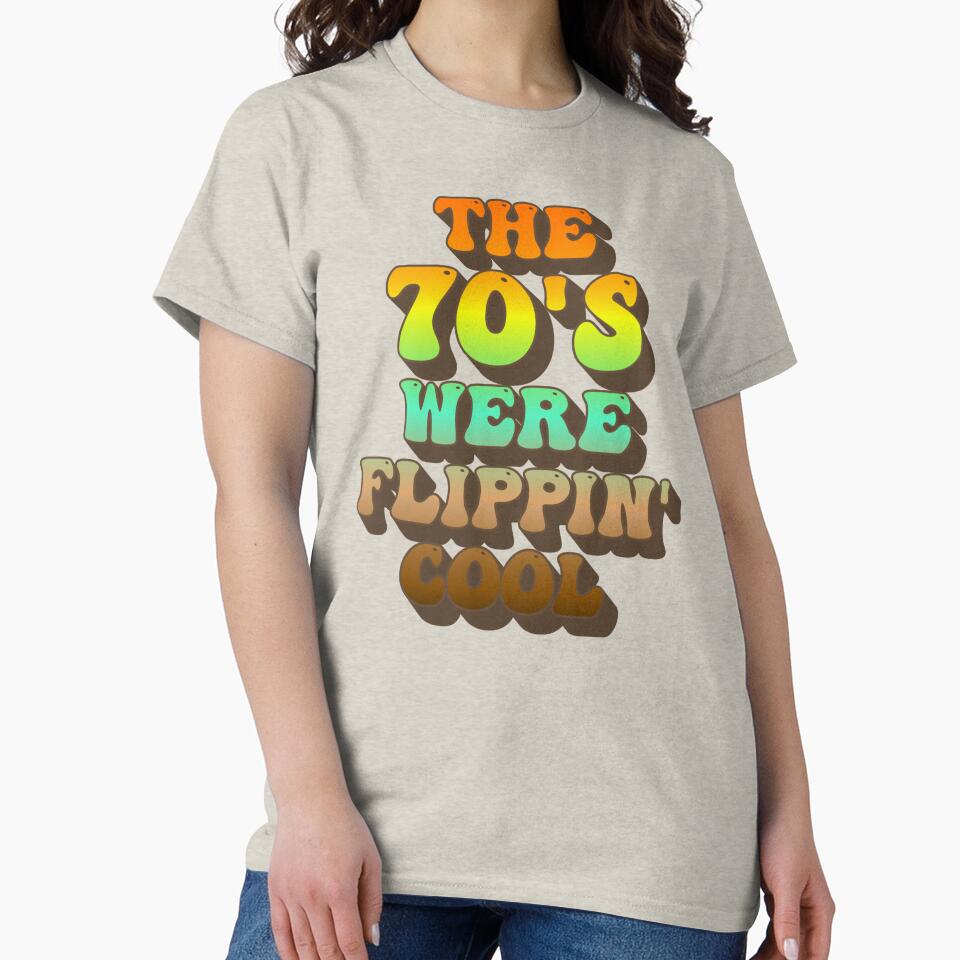 The 70's Were Flippin' Cool, Ombre Pastel Retro Style Design by TrulyEpoque