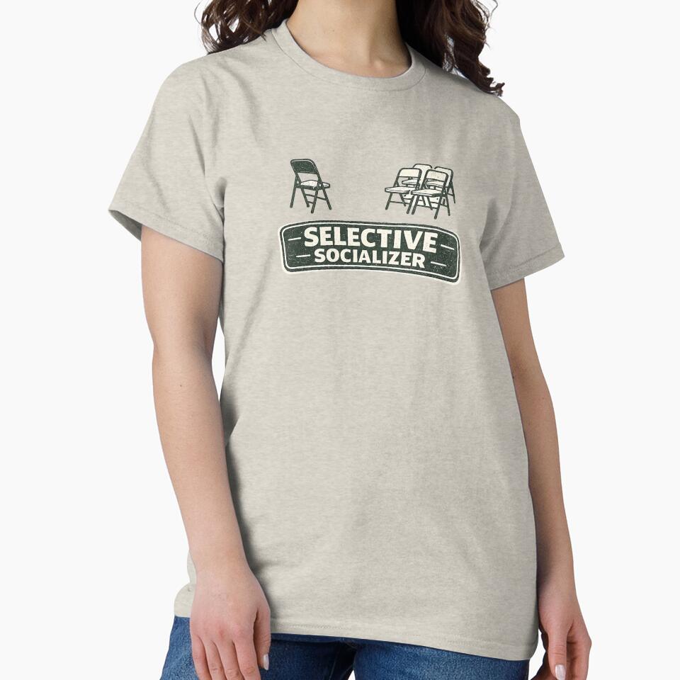 Selective Socializer Funny Introvert Chair Design by EastEndTownie