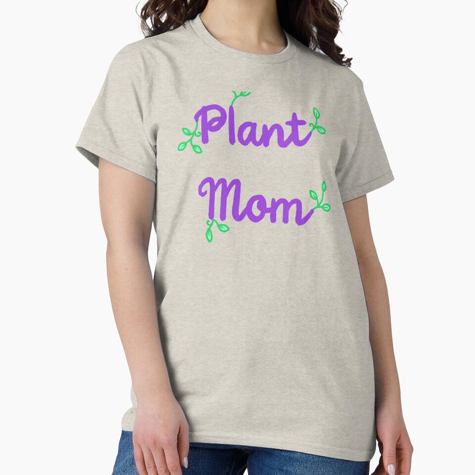 Plant Mom in Purple on Pastel Green by Whoopsidoodle