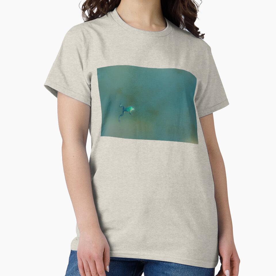 Frog swimming in a pond photography tshirt hat print by Emiphira