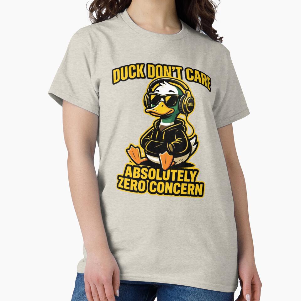Duck Don't Care Absolutely Zero Concern Funny Art Print by Sky-bully