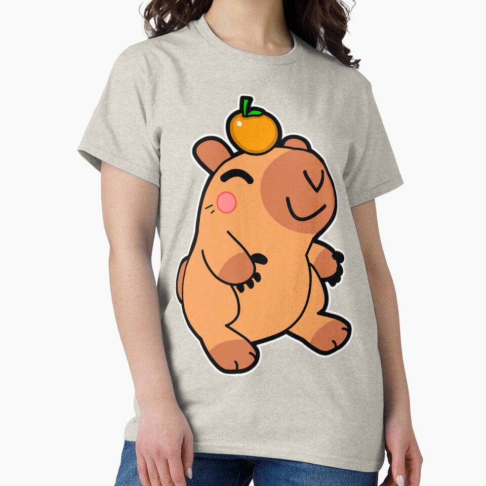 Capybara Orange Fruit by fantasmahappy