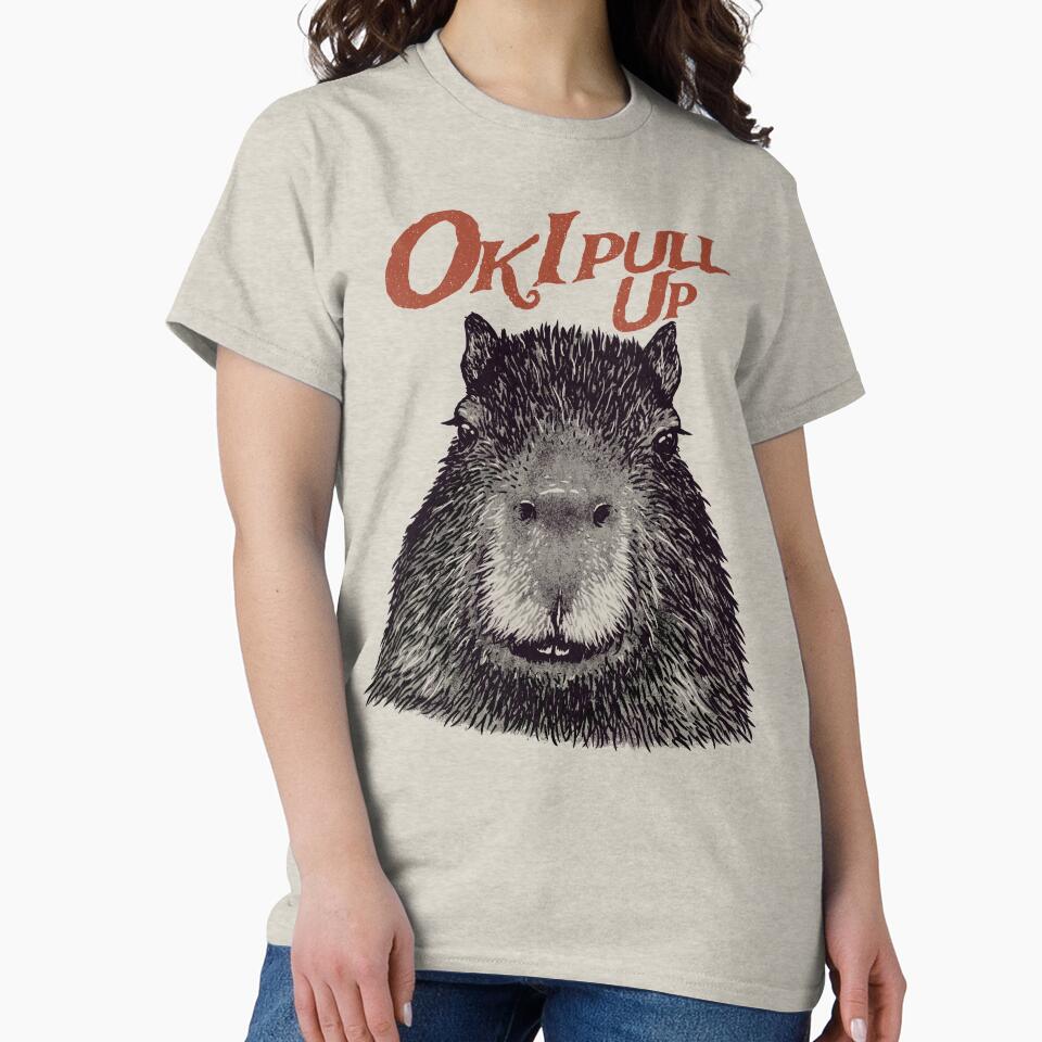 Capybara - Ok I pull up | MEME | Red Capybara | His Name - Gort | Capy Yuzu | Pet Mat Bandana by Any Color Designs