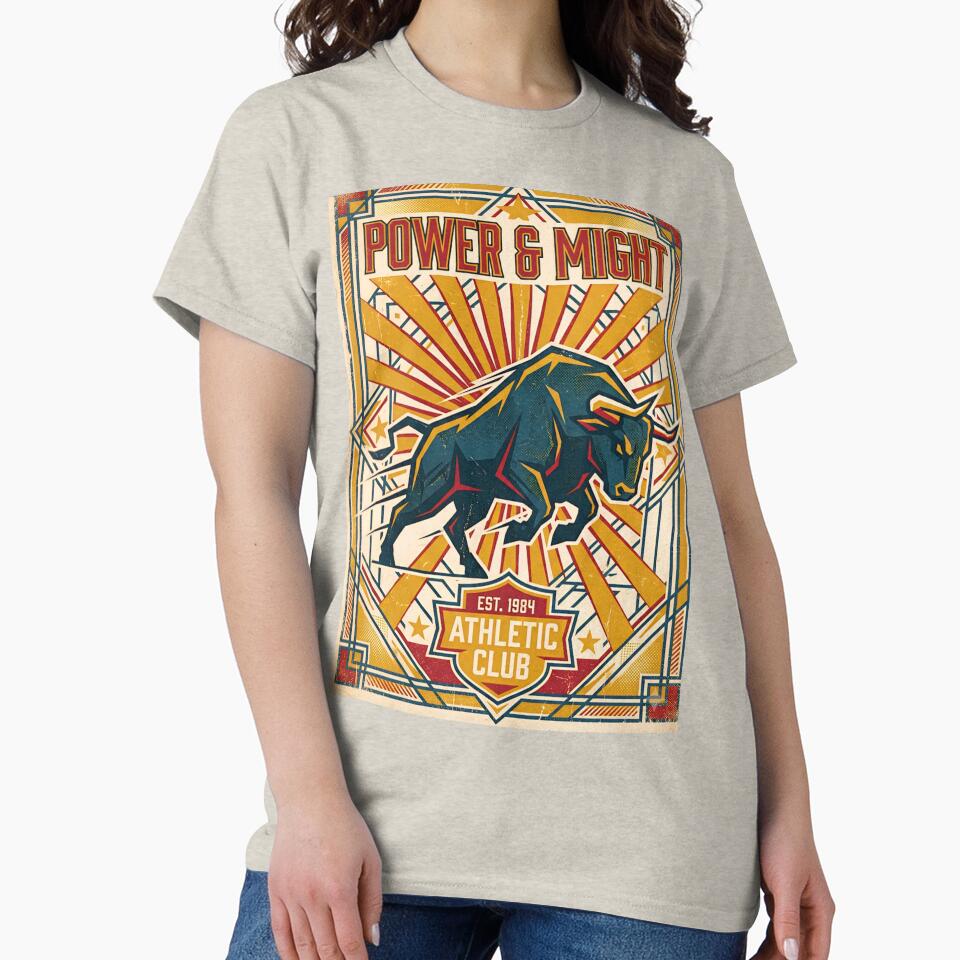 Power & Might: Vintage Athletic Bull by Koalangel