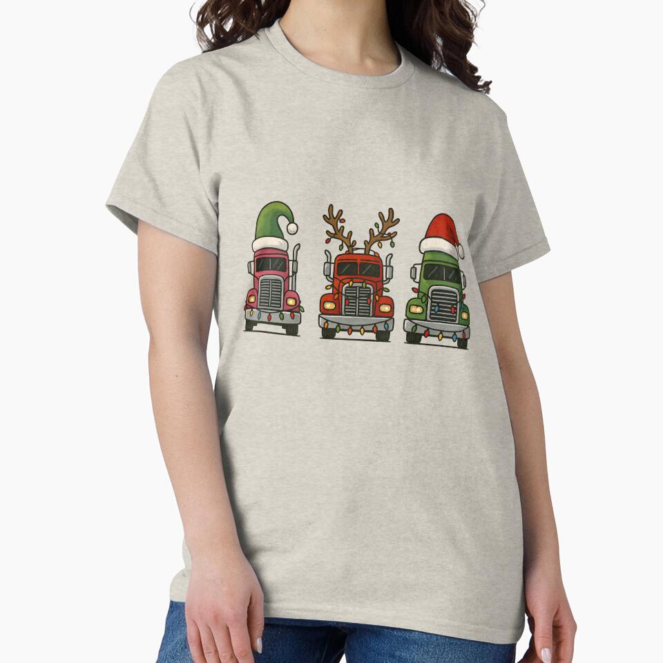 Christmas Trucks Lights – Funny Holiday Trucker Santa by Imaginationbeyond