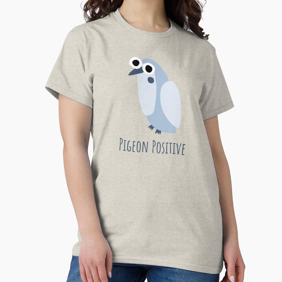 Pigion Positive Funny Bird Watching Women by Jane Pierce Art