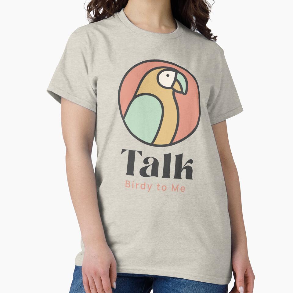 Talk Birdy To Me funny Bird Watching Women by Jane Pierce Art