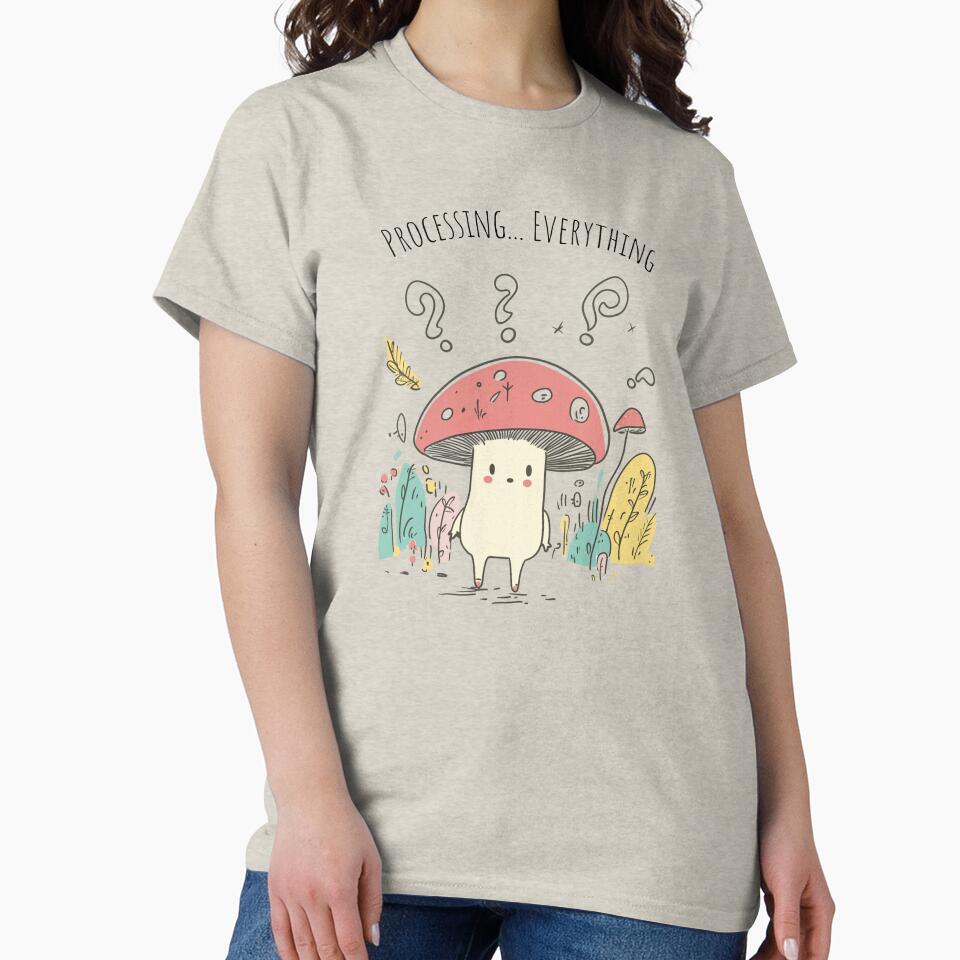 Overstimulated Mushroom Forest Sprite | Anxiety Whimsical Fungi by Envision Designs