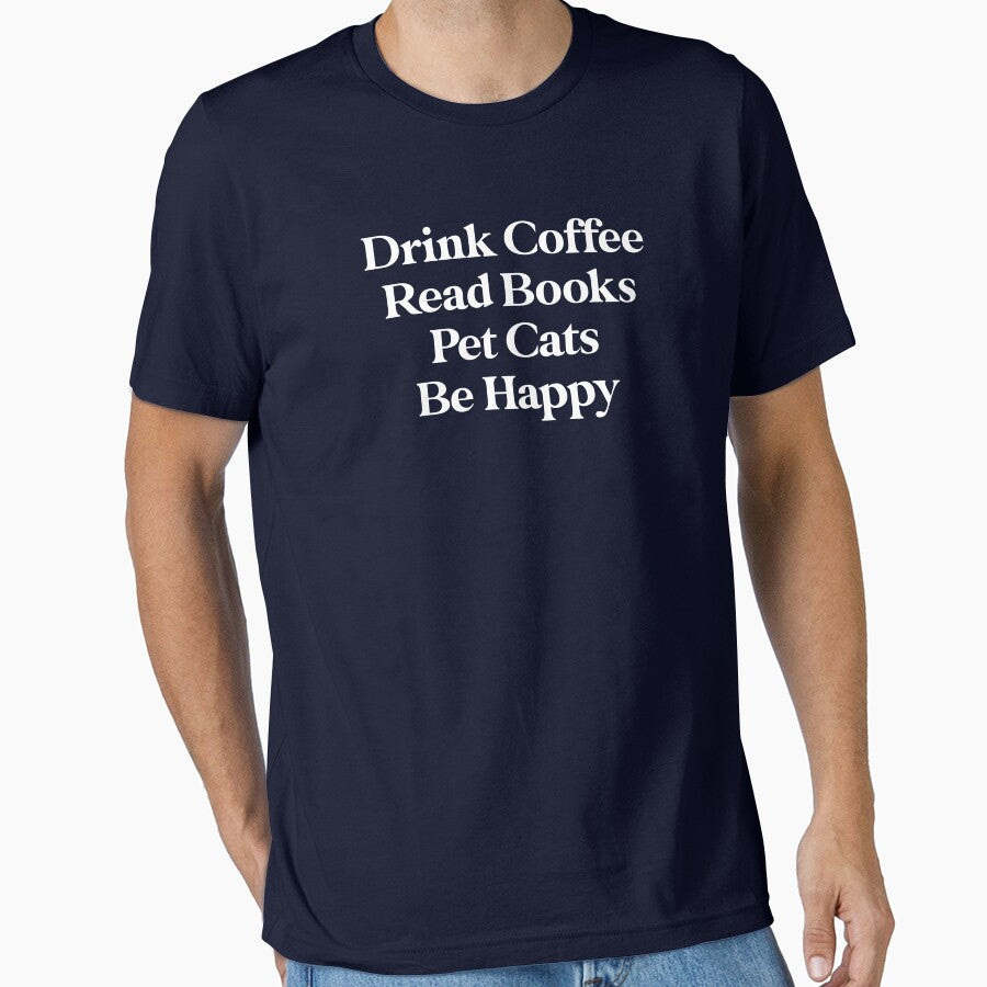 Funny Book Lover Gift Funny Cofffee Lover Gift Drink Coffee Read Books Be Happy by kmcollectible