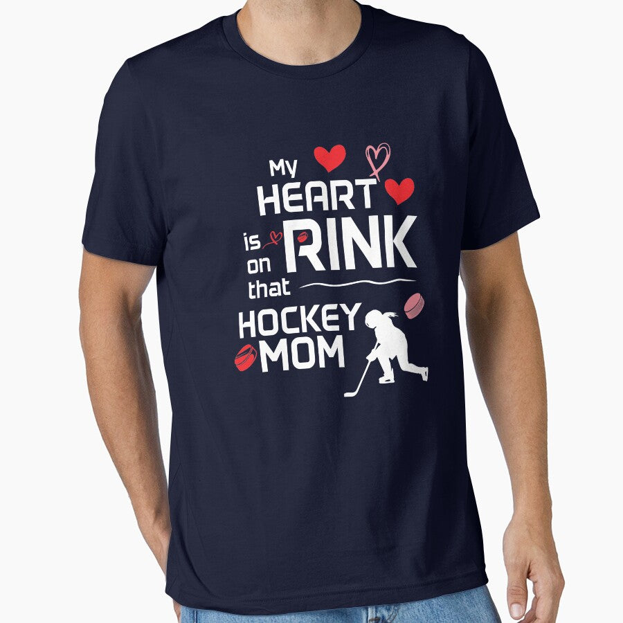 My heart is on that rink hockey mom, hockey mom gift idea by Beinfashion