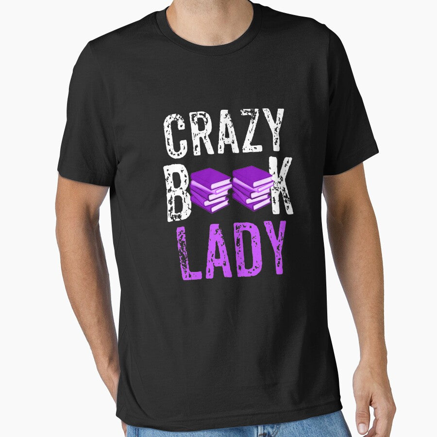 Crazy Book Lady, Librarian Gift, Book Lover Gift, Funny  Book Worm Gift by Designs4Less