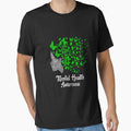 Womens Mental Health Awareness Butterflies Green Ribbon Girl T-Shirt by VioraShopNow