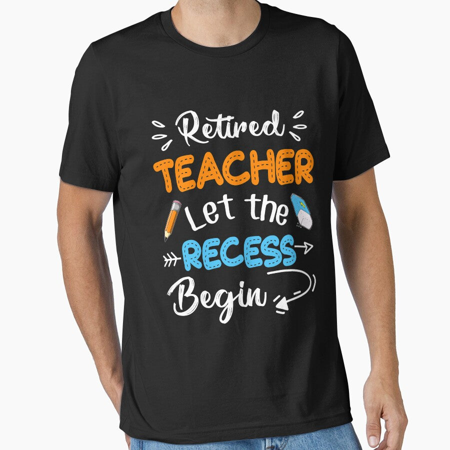 Funny Humor Retirement Gift for Retired Teacher Tshirt Gift by TeeJerly