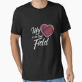 Football Mom Shirt Personalized - My Heart Is On That Field Personalized Football Mom T-shirt Football Mom Shirt Custom With Number Game Day by johnii1422
