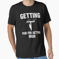 Lineman technician funny quote Getting Paid For Getting High by Majesticoo