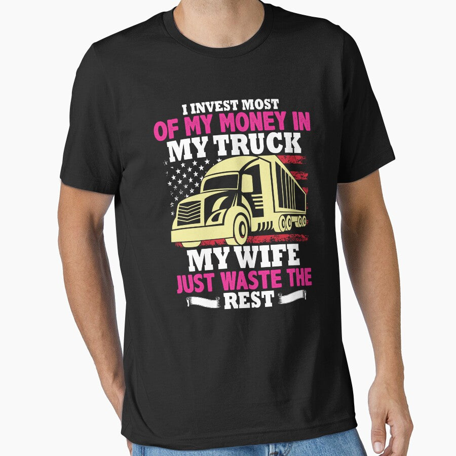 Funny Trucker Wife Truckers Wife by Rasu Art