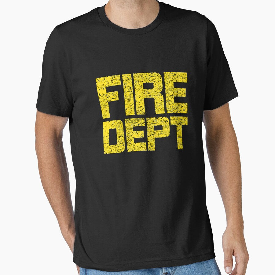 Fire Dept Classic Yellow Logo Firefighter by 14thFloor