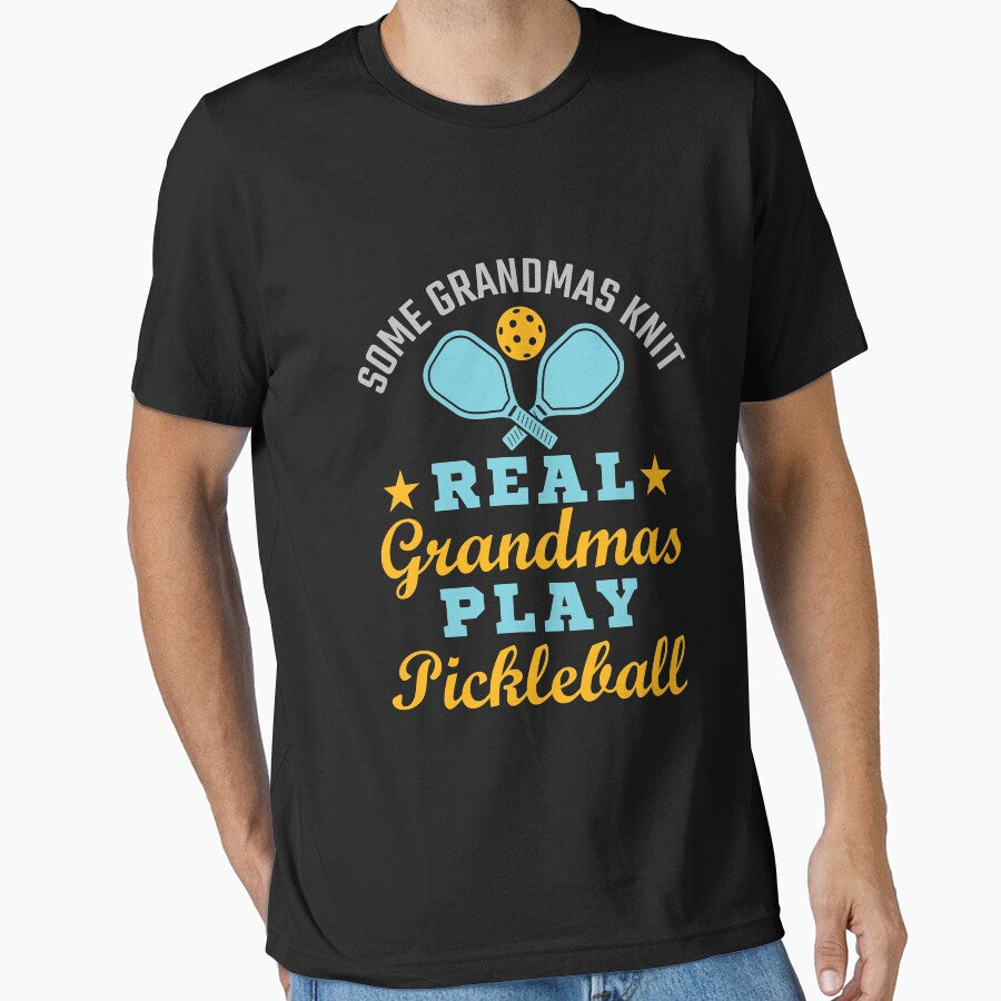 Some Grandmas Knit Real Grandmas Play Pickleball by jaygo