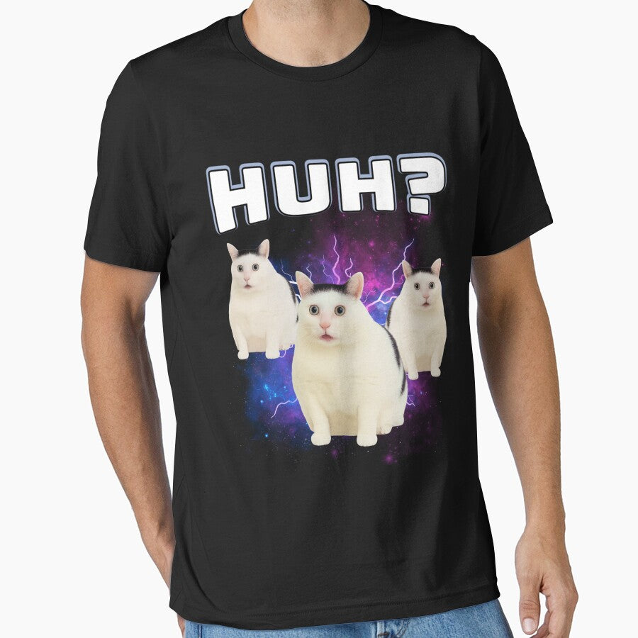 Huh Cat Meme – Chonky Confused Funny Cat by happiecatstore