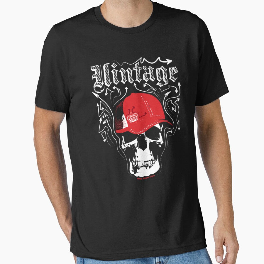 Black Vintage Designer's Graffiti Skull Cap Women's by aryagiri