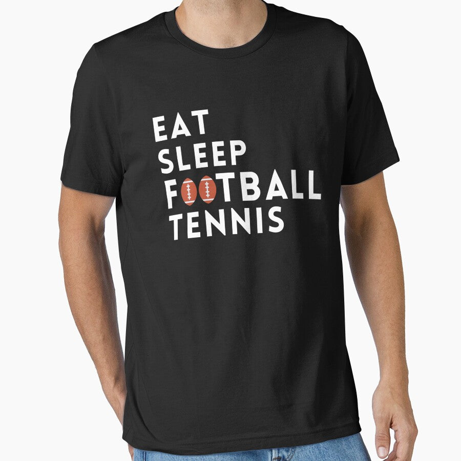 eat sleep football great gift for football and tennis lover by salahnewdesign