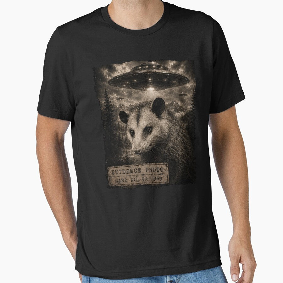 Funny Opossum UFO Evidence Photo Vintage Alien by will freed18