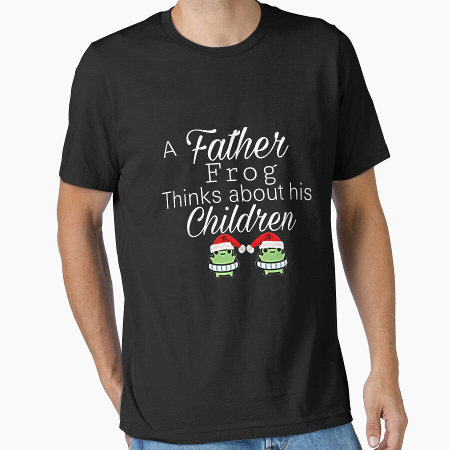 A father frog thinks about his children by salahnewdesign
