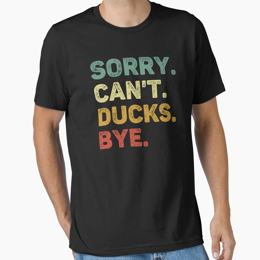 Sorry Can't Ducks Bye Retro Duck Lover by RareBunny